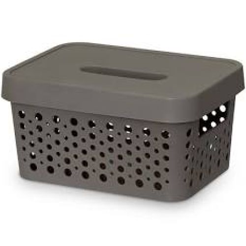 CESTO USUAL 2L C/TAMPA. MARROM