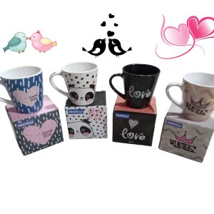 CANECA CONICAL AMOR E MIMOS 300ML FRATELLI