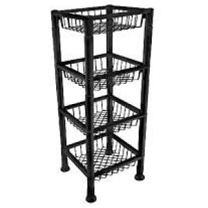 FRUTEIRA NEW RETANGULAR 4 ANDARES PRETA