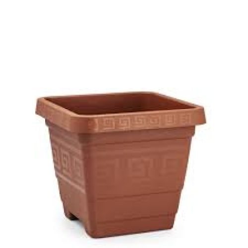VASO QUADRADO GG 18 LITROS TERRACOTA PLASMONT