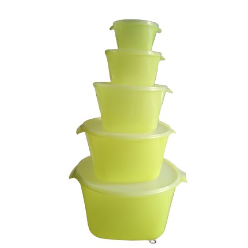 KIT RUBI AMARELO NEON ACQUAMAR 5 PÇS 10L, 6L, 2,8L, 1,1L, 500ML