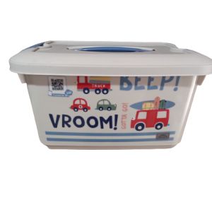 CAIXA ORGANIZADORA PLASÚTIL COM ALÇA 5,20L CARRINHO