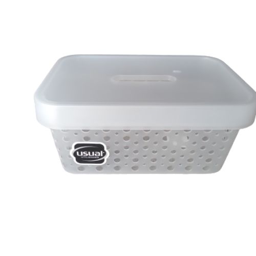 CESTO USUAL 4,5L C/TAMPA. TRANSPARENTE