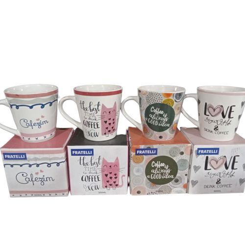 CANECA CONICAL TIME OF COFFEE 300ML FRATELLI