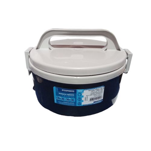 MARMITA TÉRMICA SOPRANO TAKCOR SEM DIVISÓRIA 1,5L PRETO