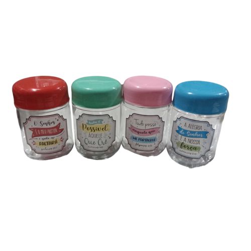 POTE MENSAGENS BIBLICAS 590ML PLASBERG, VIDRO