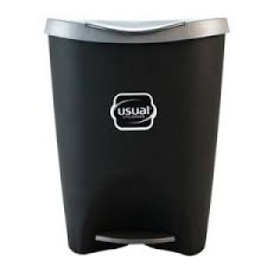 LIXEIRA USUAL COM PEDAL 7,5 LITROS "PRETO"