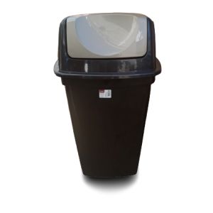 LIXEIRA PLASÚTIL PISO BASC E-BLACK / 58LITROS