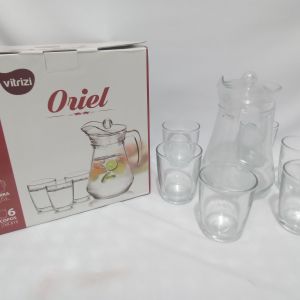 JARRA ORIEL 1,5L COM 6 COPOS DE 280 ML