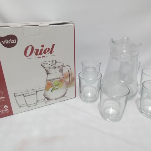 JARRA ORIEL 1,5L COM 6 COPOS DE 280 ML