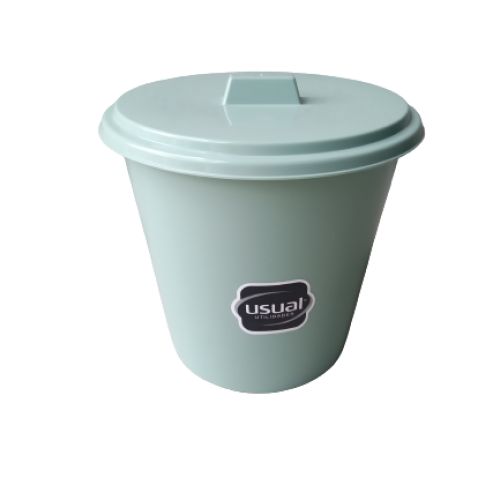 LIXEIRA USUAL COM TAMPA 3L VERDE