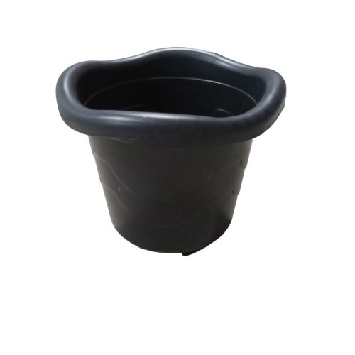 vaso redondo grande preto 8l injeplastec
