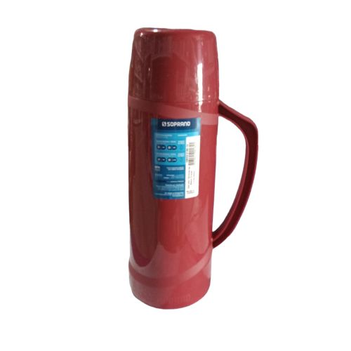 GARRAFA TERMICA CRISTAL SOPRANO 1L VERMELHA