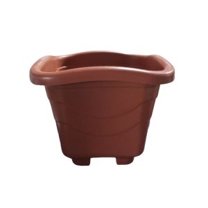 Vaso quadrado grande telha 10l injeplastec