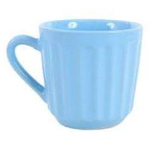 CANECA CANELADA AZUL 150ML HR PORCELANAS