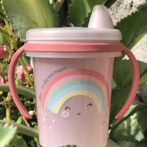 CANECA TRIO ARCO ÍRIS PLASÚTIL