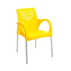POLTRONA DELUXE FORTPLAST AMARELA / COM BRAÇO