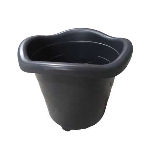 Vaso redondo extra grande preto injeplastec