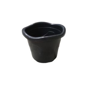 Vaso redondo médio preto injeplastec 4,7l