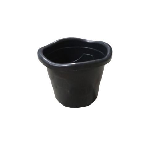 Vaso redondo médio preto injeplastec 4,7l