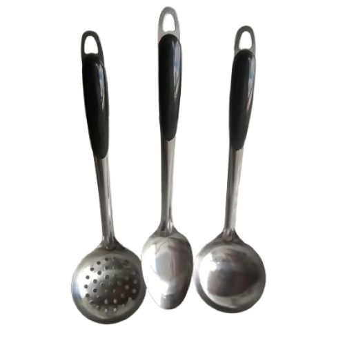 utensilios p/ cozinha 3pçs inox