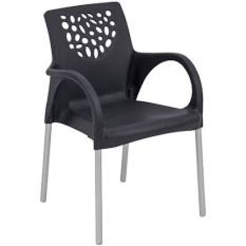 POLTRONA DELUXE FORTPLAST (PRETA) COM BRAÇO