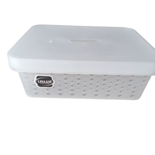 CESTO USUAL 11L C/TAMPA. TRANSPARENTE