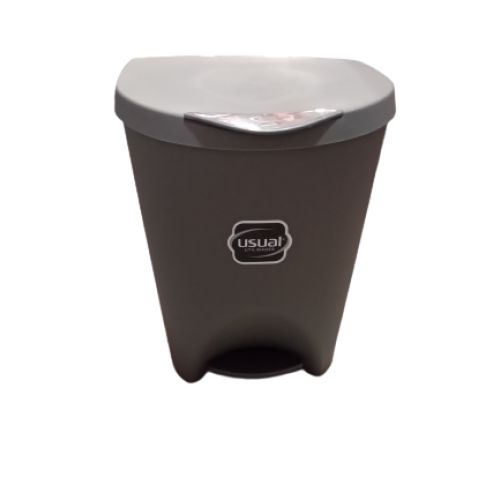 LIXEIRA USUAL COM PEDAL 7,5 LITROS "MARROM"