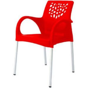 POLTRONA DELUXE COM BRAÇO VERMELHA