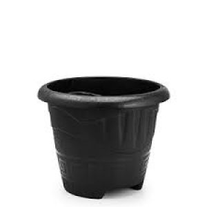 VASO REDONDO G 9L PRETO PLASMONT