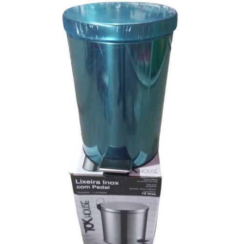 Lixeira de aço inox 12l tokhouse