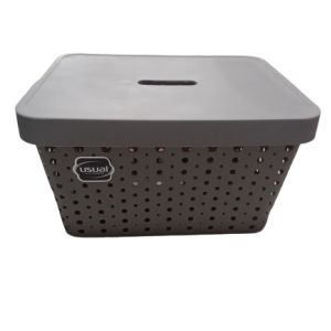 CESTO USUAL 17L C/TAMPA MARROM