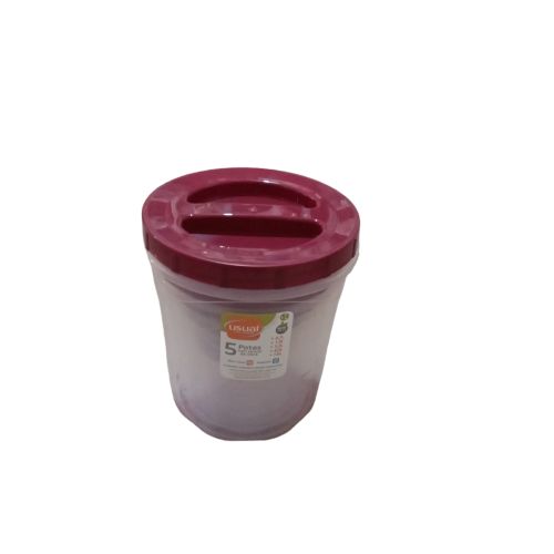 KIT USUAL 5 POTES TAMPA ROSCA COR BORDÔ