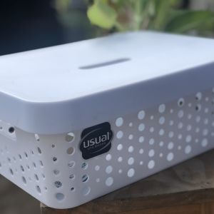 CESTO USUAL 11L C/TAMPA BRANCO