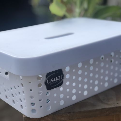 CESTO USUAL 11L C/TAMPA BRANCO