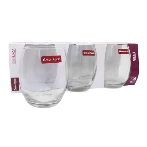 JOGO DE 6 COPOS VIDRO VIENA 450ML CASA LINDA