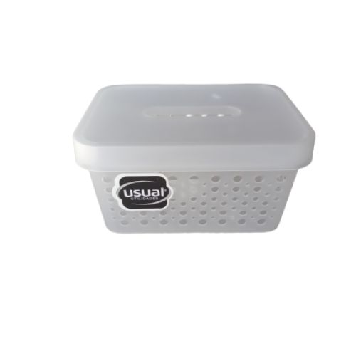 CESTO USUAL 2L C/TAMPA. TRANSPARENTE
