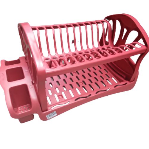 ESCORREDOR DE PRATO DUPLO COLOR VERMELHO SUN PLÁSTICOS