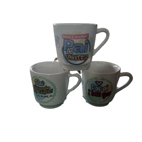 CANECA LISA BRANCA DEC. PAI 200ML