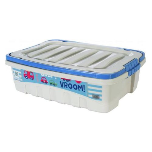 CAIXA GRAN BOX PLASÚTIL ORGANIZADORA INFANTIL DECORADA / CARRINHO