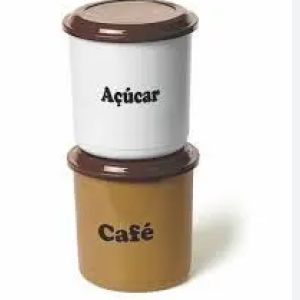 Conjunto mantimento café e açúcar
