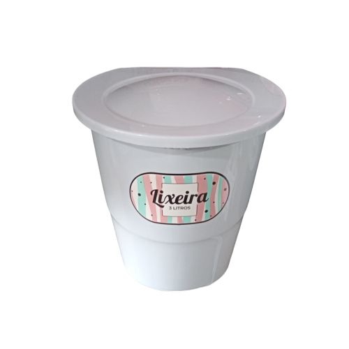 LIXEIRA DE PIA 3 LITROS PLASBERG CORES SORTIDAS