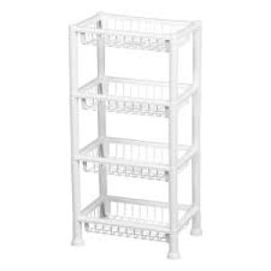 FRUTEIRA NEW PLÁSTICO, RETANGULAR / 4 ANDARES / BRANCA