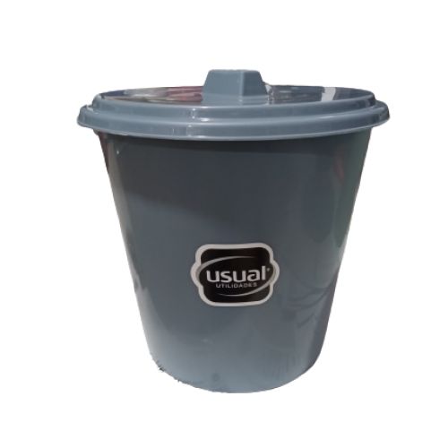 LIXEIRA USUAL AZUL 3L COM TAMPA