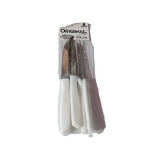 FACA DE CHURRASCO COLOR ORIGINAL BRANCA 6 PEÇAS