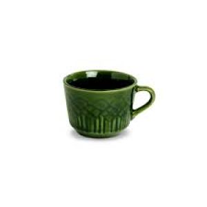 XÍCARA CHÁ RELEVO VERDE 90ML HR PORCELANAS