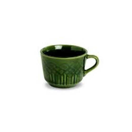 XÍCARA CHÁ RELEVO VERDE 90ML HR PORCELANAS