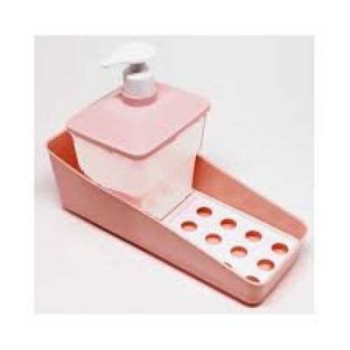CONJUNTO PORTA DETERGENTE COMPLETO ROSA PLASUTIL b2